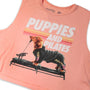 Puppies & Pilates Crop Top in peach