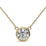 Dije de bisel con diamante redondo cultivado en laboratorio de 2.00 CTW en oro de 14K, foto 6