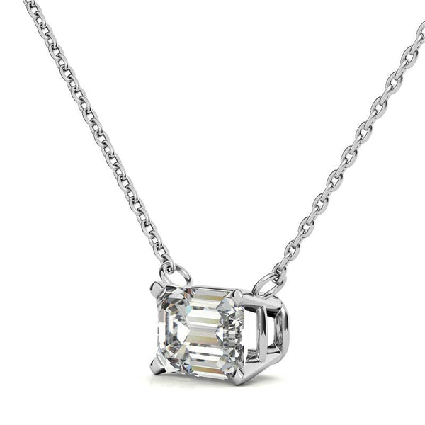 2.00 CTW Emerald-Cut Lab-Grown Diamond Pendant in 14K Gold, photo 2