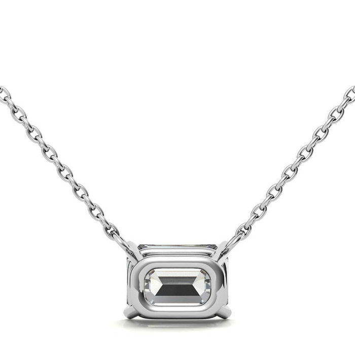 2.00 CTW Emerald-Cut Lab-Grown Diamond Pendant in 14K Gold, photo 4