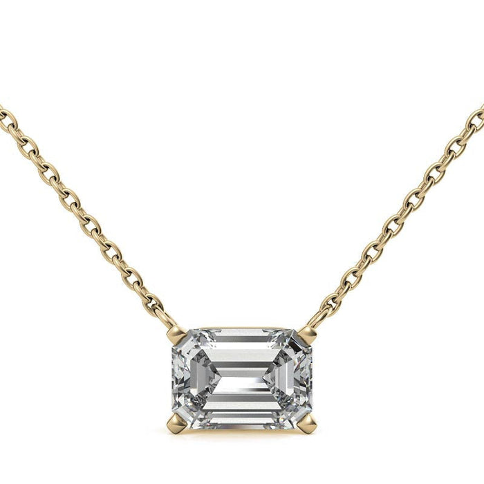 2.00 CTW Emerald-Cut Lab-Grown Diamond Pendant in 14K Gold, photo 6