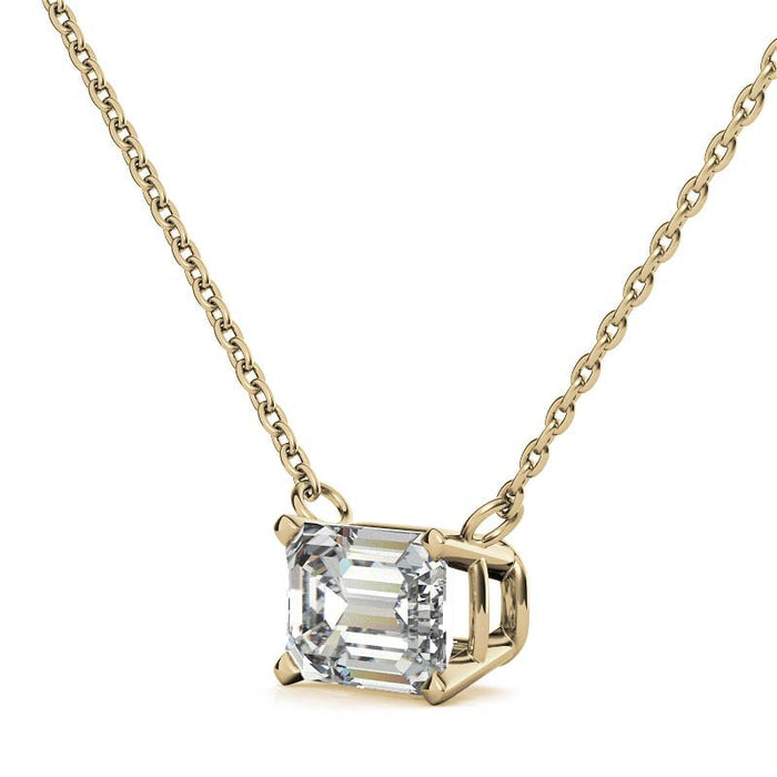 2.00 CTW Emerald-Cut Lab-Grown Diamond Pendant in 14K Gold, photo 9