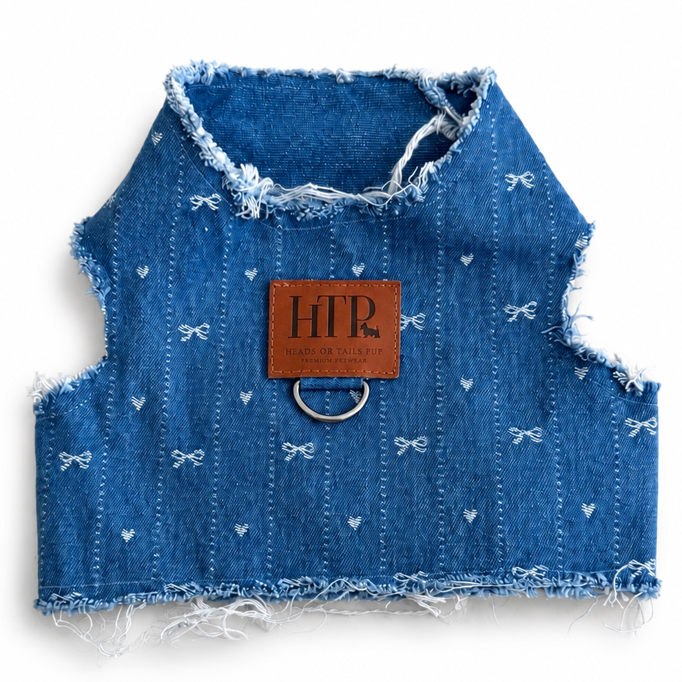 Printed Bow Denim Harness, photo 1