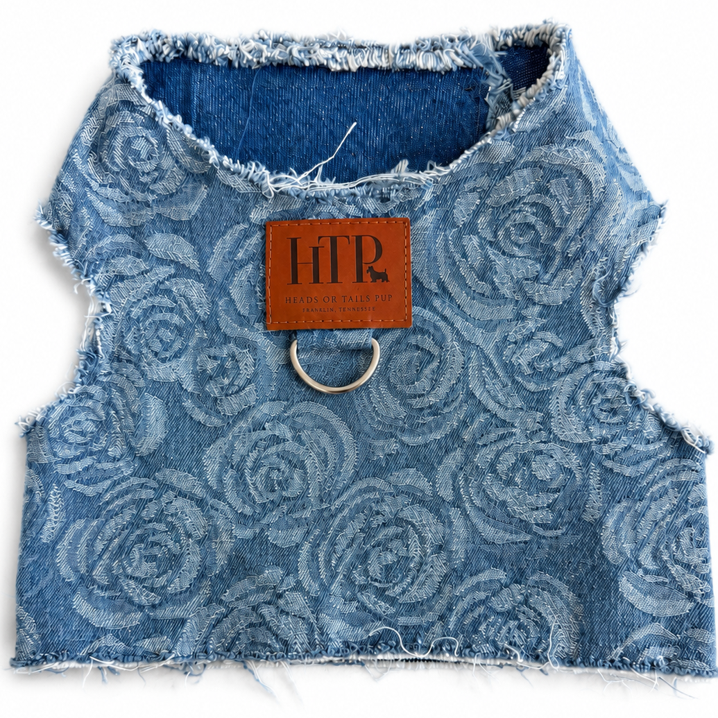 Arnés para perro Printed Rose Denim, foto 1