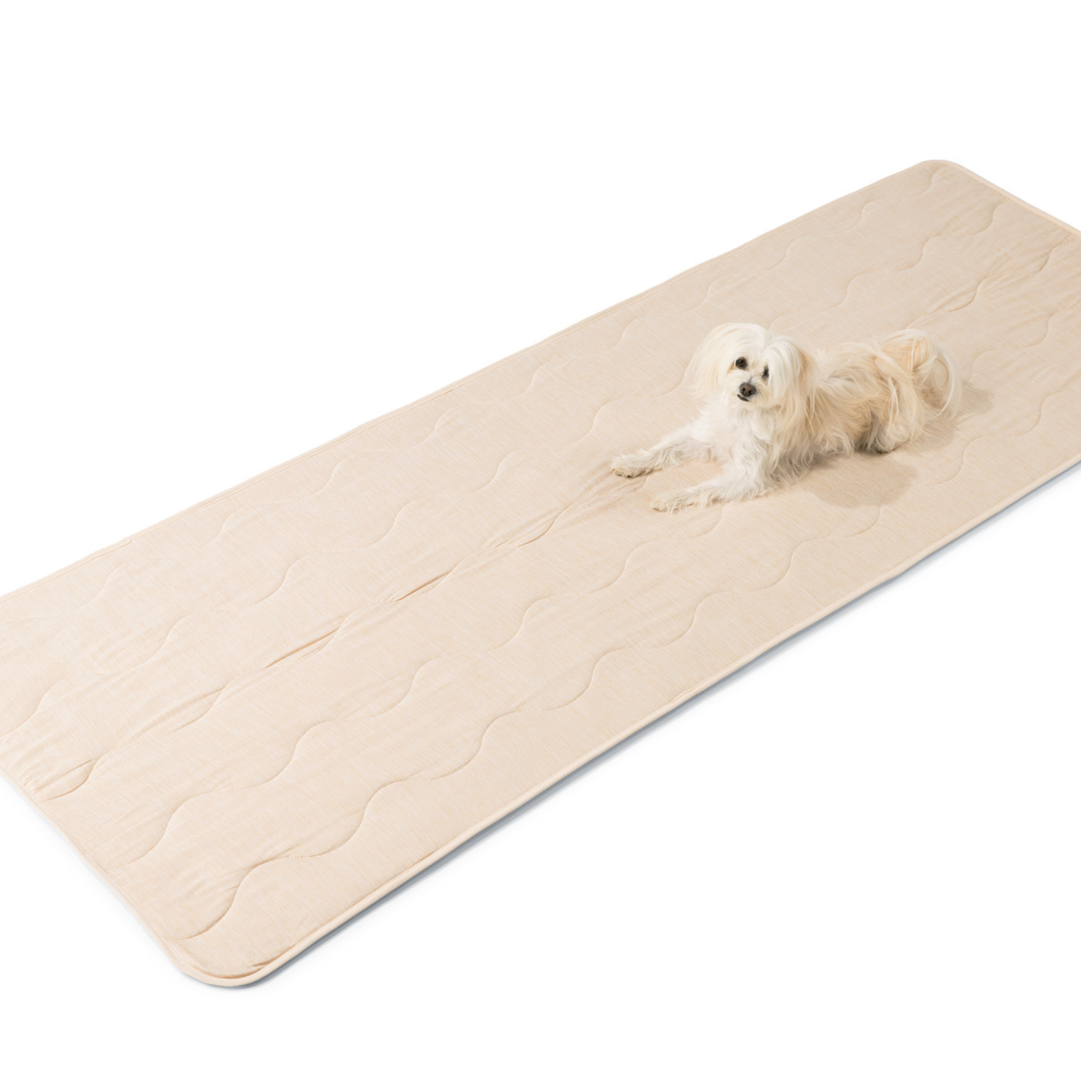 Manta piecera impermeable refrescante PupChill, arena ártica