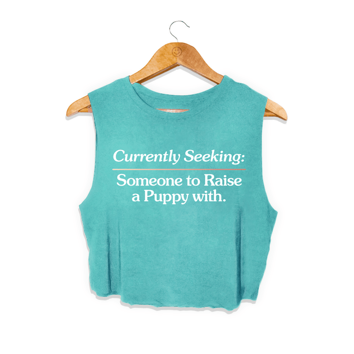 Currently Seeking Crop Top in teal