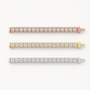 Conjunto de tres pulseras tenis con moissanita creada en laboratorio de 6 ct DEW, foto 14