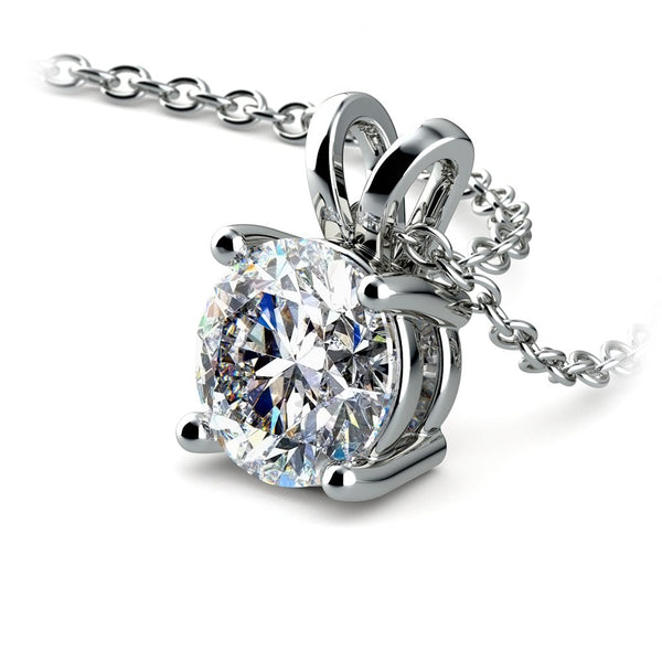 0.5 or 0.75 CTW Round Lab-Grown Diamond Pendant in 14K Gold, photo 1