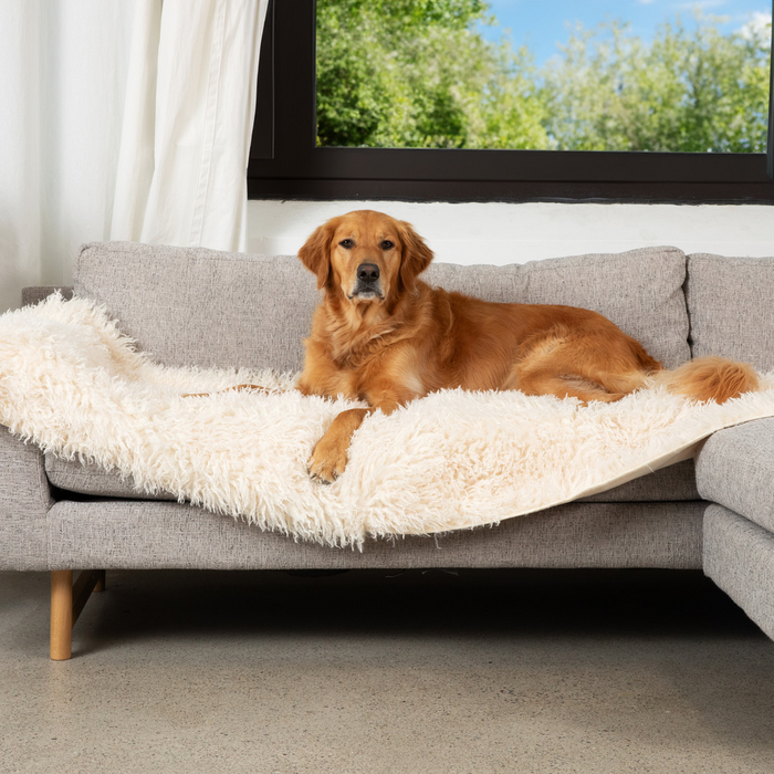 PupProtector Luxe Waterproof Bed Runner, Plush Sheep Ivory, photo 7