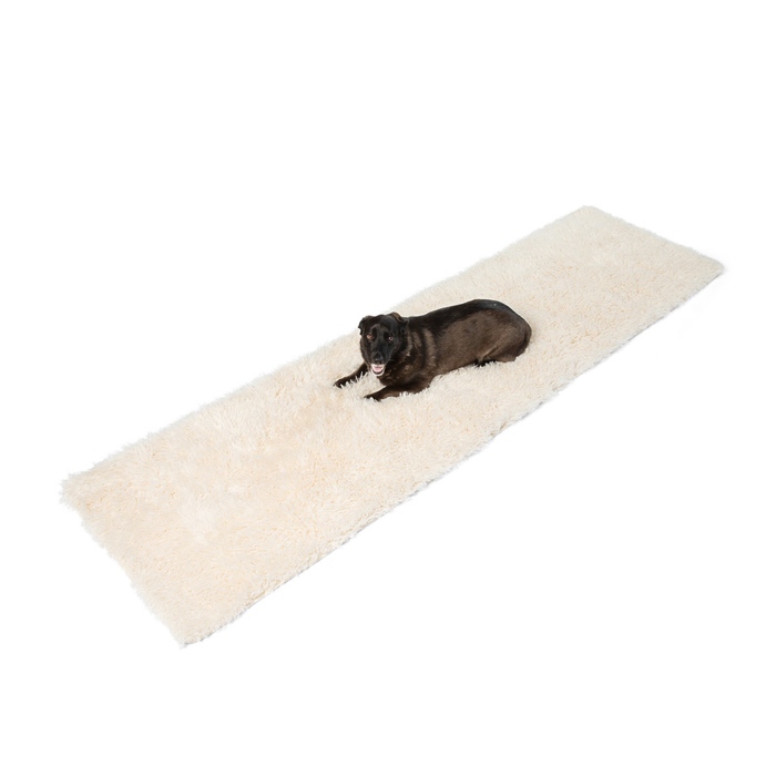 PupProtector Luxe Waterproof Bed Runner, Plush Sheep Ivory