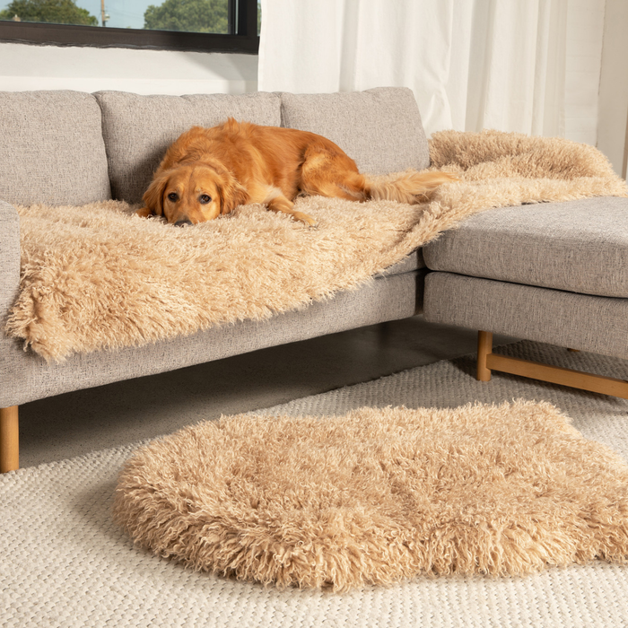Piecera impermeable PupProtector Luxe, oveja afelpada canela, foto 10
