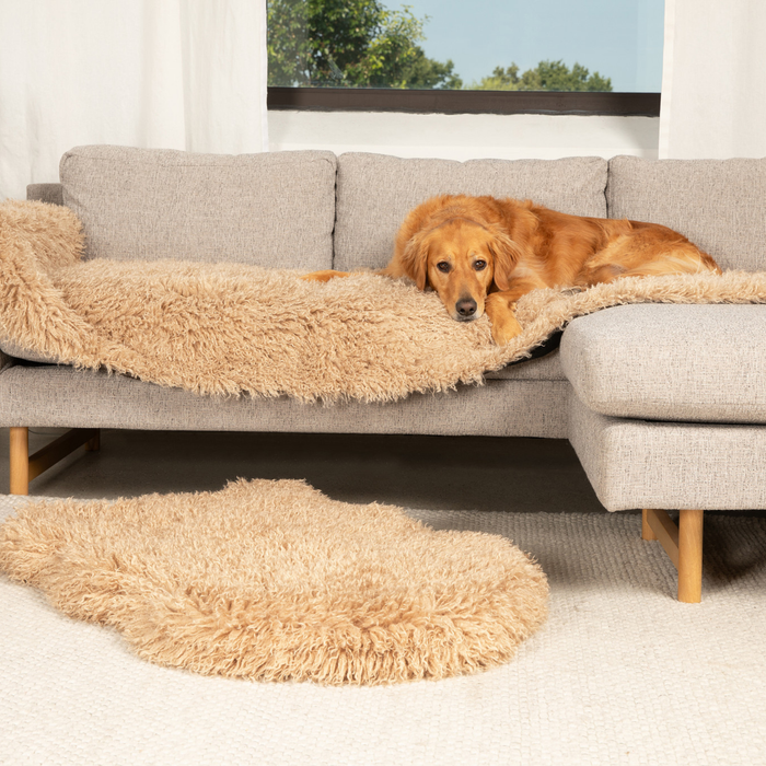 Piecera impermeable PupProtector Luxe, oveja afelpada canela, foto 9