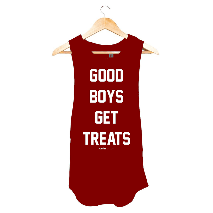 Good Boys Get Treats Women's Tank Top in maroon