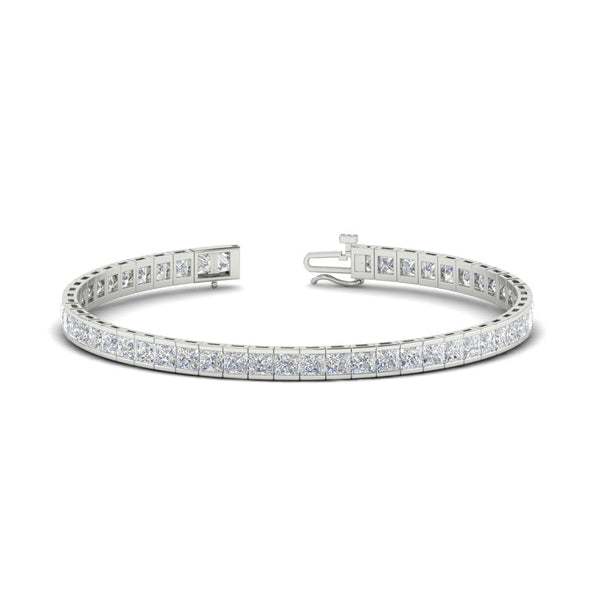6.00 CTW Princess-Cut Lab-Created Moissanite Tennis Bracelet, photo 1