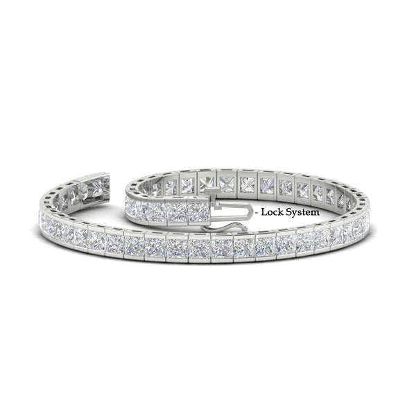 6.00 CTW Princess-Cut Lab-Created Moissanite Tennis Bracelet, photo 2