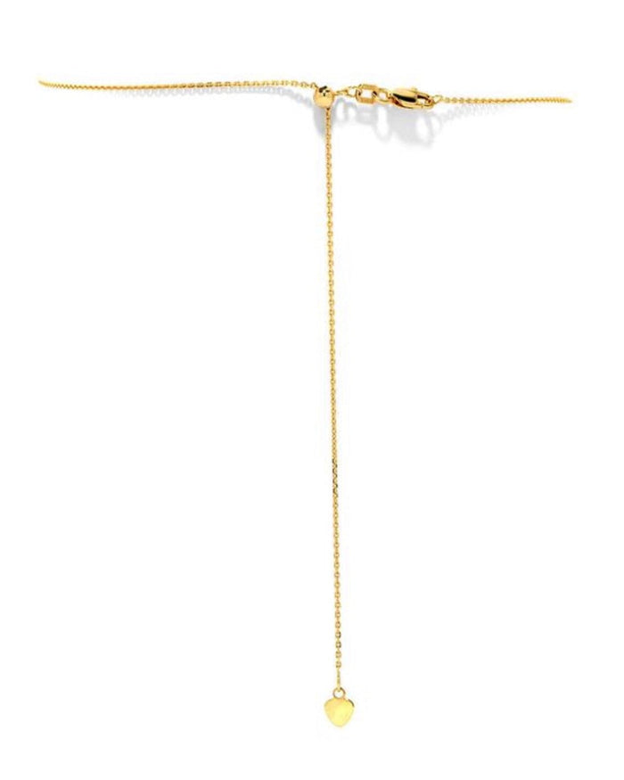 Gargantilla de cadena cubana con diamante pera en oro de 14K, foto 7