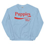Enjoy Puppies Make Me Happy Unisex Crewneck Sweatshirt in light blue