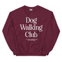 Dog Walking Club Unisex Crewneck Sweatshirt in maroon