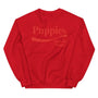 Enjoy Puppies Make Me Happy Unisex Crewneck Sweatshirt in red