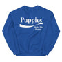 Enjoy Puppies Make Me Happy Crewneck Sweatshirt in royal blue