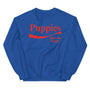 Enjoy Puppies Make Me Happy Unisex Crewneck Sweatshirt in royal