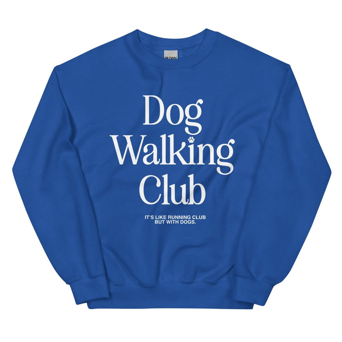 Dog Walking Club Unisex Crewneck Sweatshirt in true royal