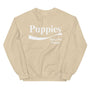 Enjoy Puppies Make Me Happy Crewneck Sweatshirt in sand