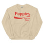 Enjoy Puppies Make Me Happy Unisex Crewneck Sweatshirt in sand