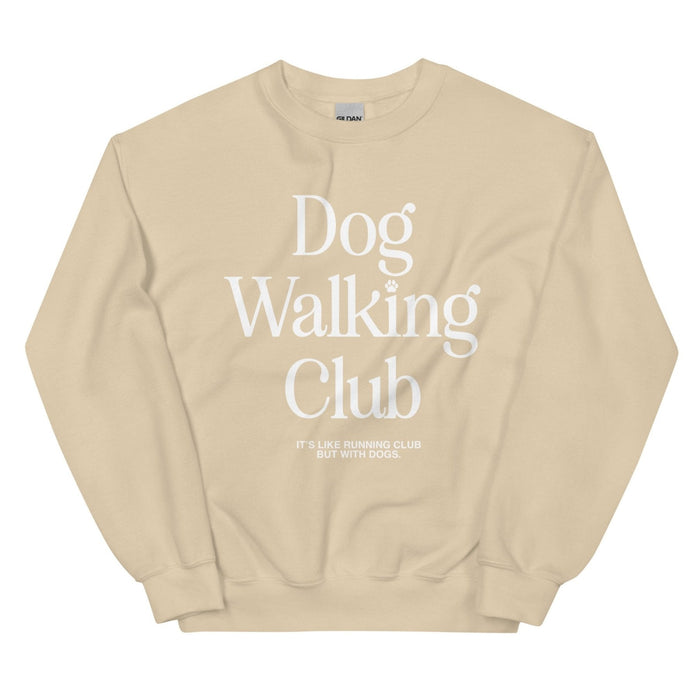 Dog Walking Club Unisex Crewneck Sweatshirt in sand