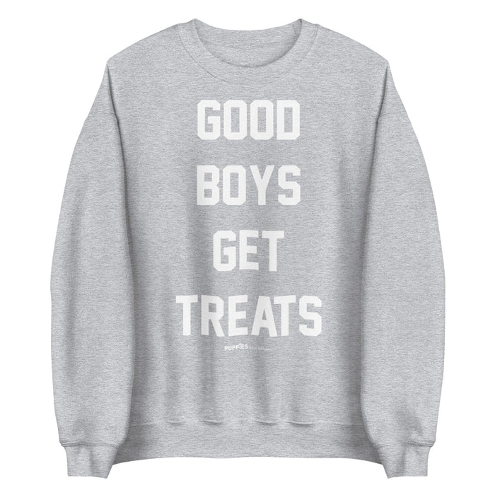 Good Boys Get Treats Unisex Crewneck Sweatshirt in sport grey