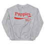 Enjoy Puppies Make Me Happy Unisex Crewneck Sweatshirt in sport grey