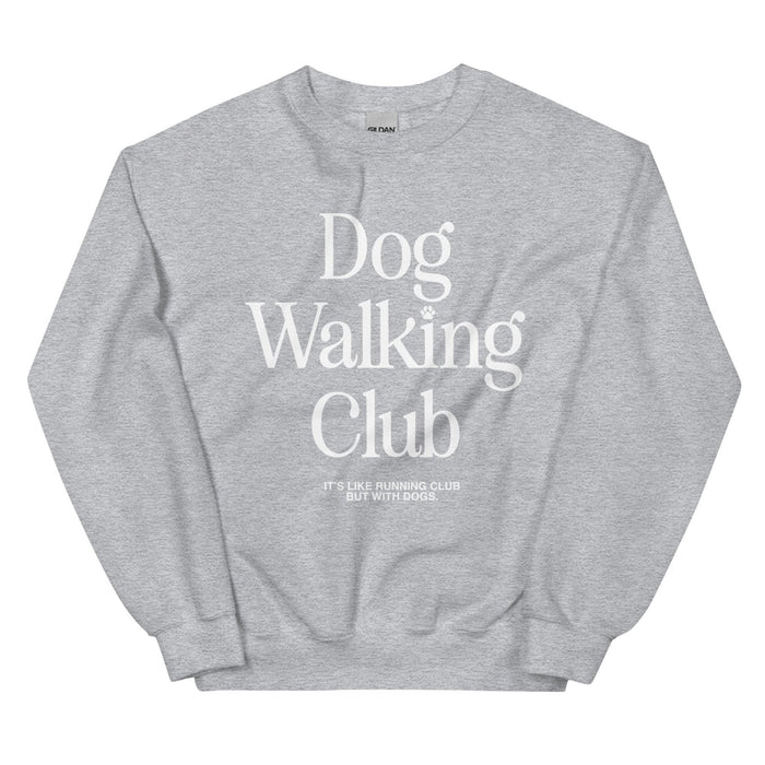 Dog Walking Club Unisex Crewneck Sweatshirt in sport grey