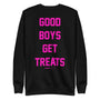 Good Boys Get Treats Crewneck Sweatshirt in black