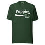Enjoy Puppies Make Me Happy Unisex Tee in forest
