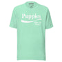Enjoy Puppies Make Me Happy Unisex Tee in heather mint