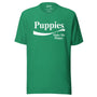 Enjoy Puppies Make Me Happy Unisex Tee in kelly green