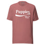 Enjoy Puppies Make Me Happy Unisex Tee in mauve