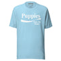 Enjoy Puppies Make Me Happy Unisex Tee in ocean blue