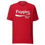 Enjoy Puppies Make Me Happy Unisex Tee in red