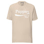 Enjoy Puppies Make Me Happy Unisex Tee in soft cream