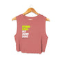 Fitness Goals: Pet More Dogs Crop Top in mauve