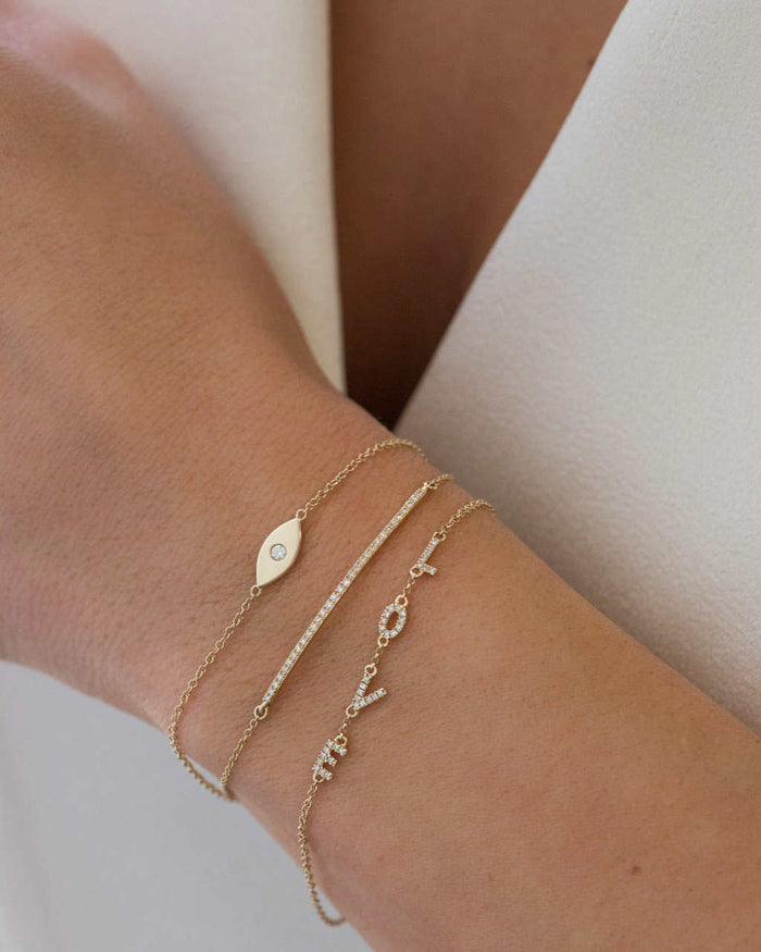 14K Gold Diamond Evil Eye Bracelet, photo 8