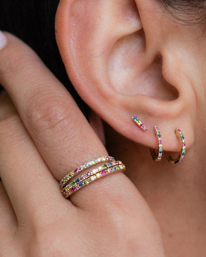 Rainbow Huggie Earrings, photo 5