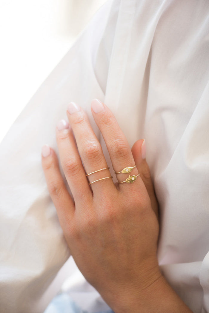 14K Gold Double Band Ring, photo 5