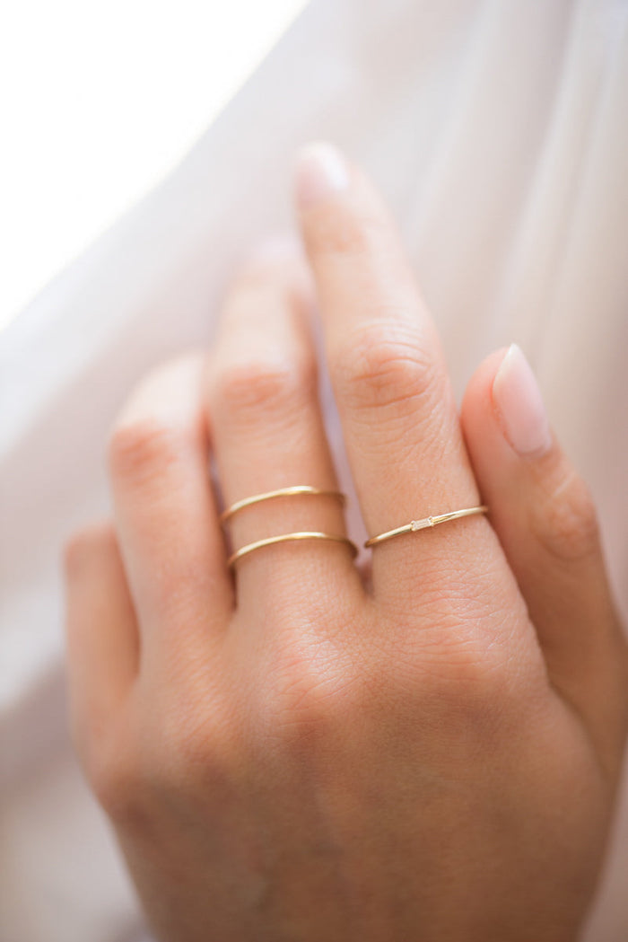 14K Gold Double Band Ring, photo 9
