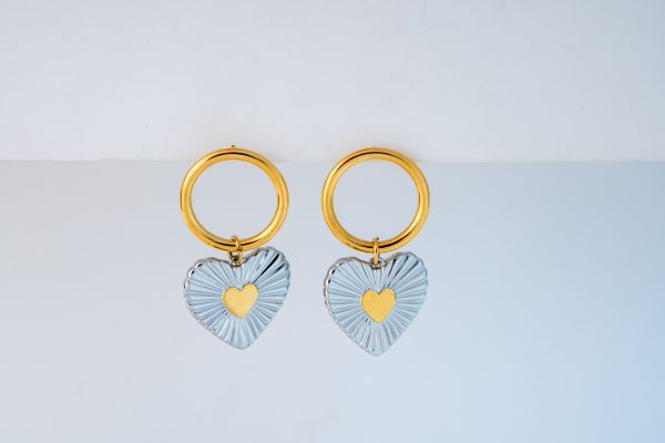 Radiant Heart Hoop Earrings I