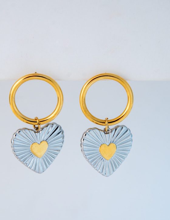 Radiant Heart Hoop Earrings I