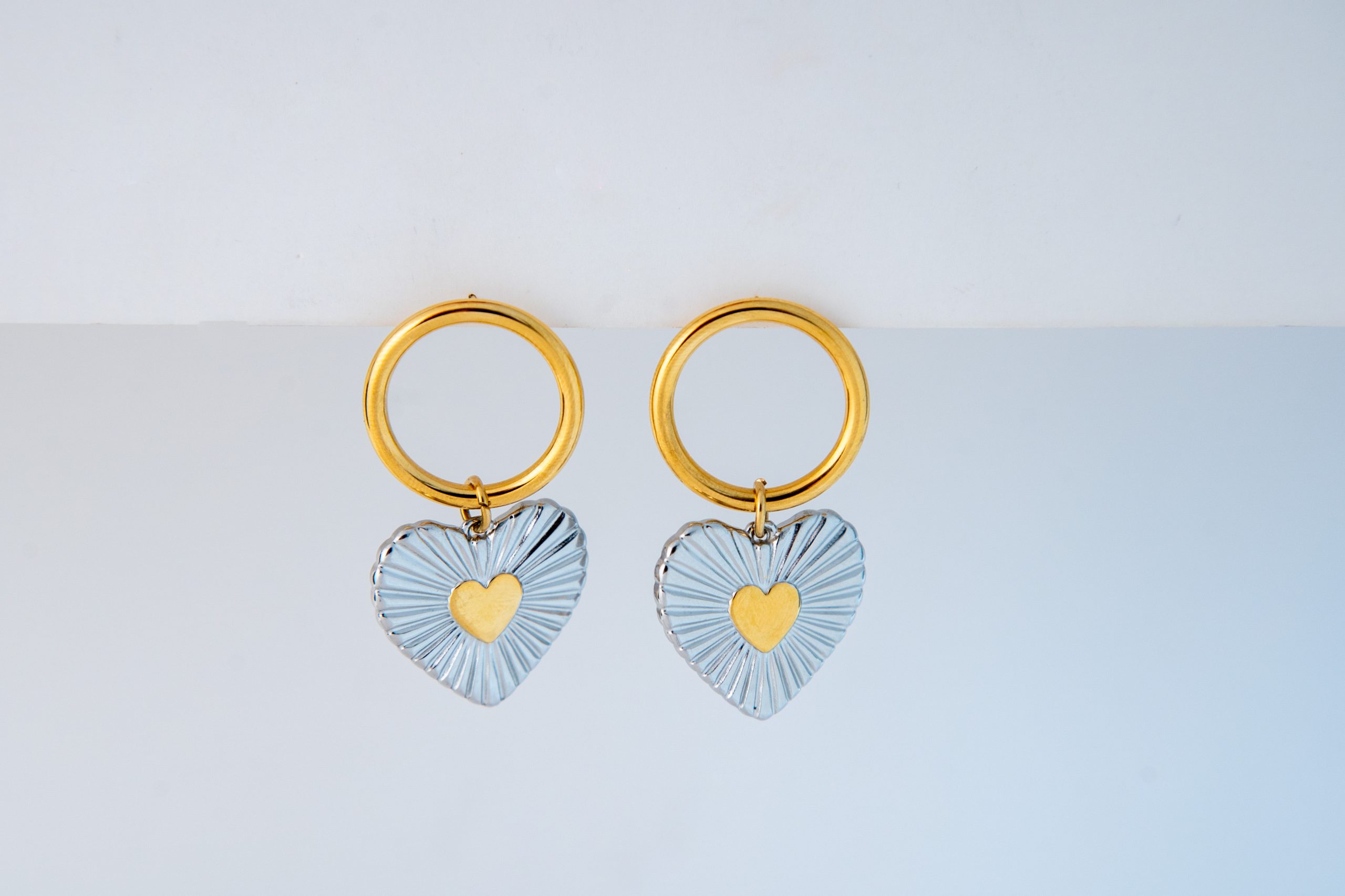 Radiant Heart Hoop Earrings I