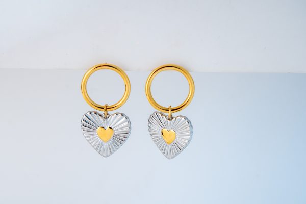 iant Heart Hoop Earrings II